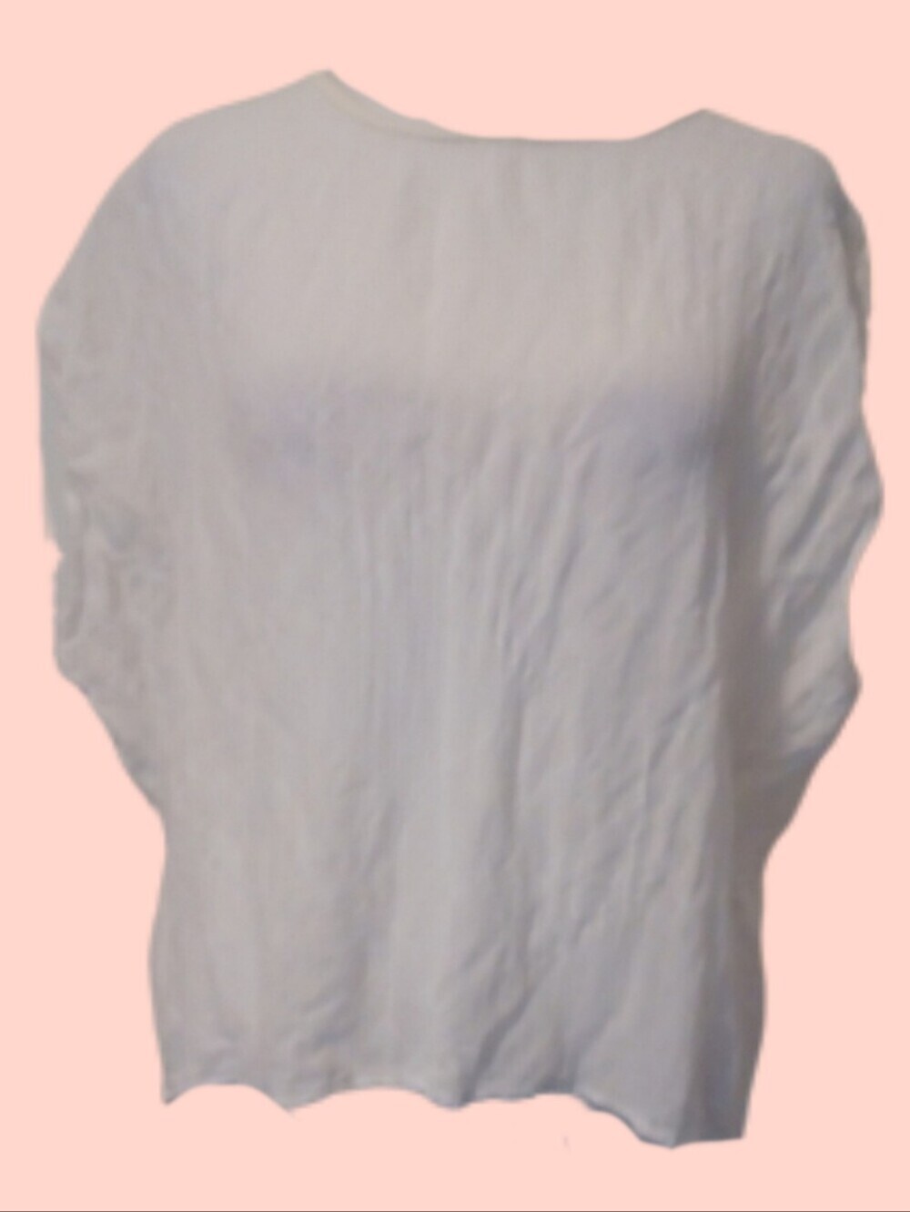 ** Women's Lightweight White Sheer Top with Size Medium